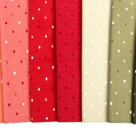 a row of different colors of fabric