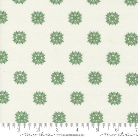 a white background with green snowflakes on it