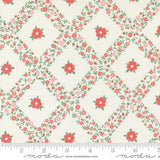 a white background with red flowers and green leaves