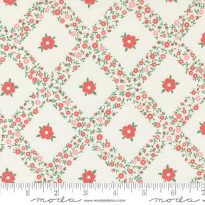 a white background with red flowers and green leaves