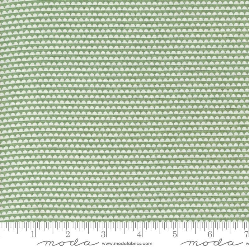 a ruler with a green and white pattern on it