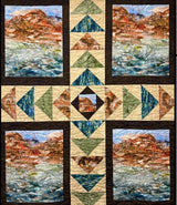 Adobo Quilt Pattern Card by Heidi Cook for Villa Rosa Designs finished size 50" x 60"