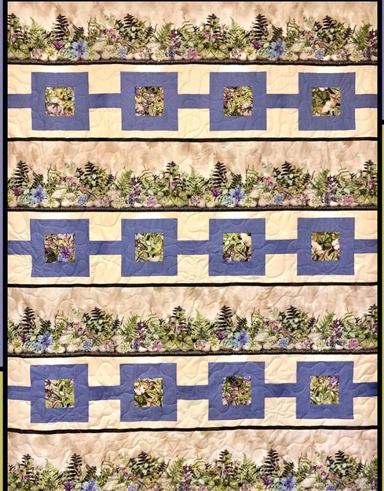 Link Up Quilt Pattern Card by Molly Cook for Villa Rosa Designs finished size 55" x 70"