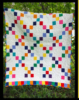 Lollipop Quilt Pattern Card by Tricia Lynn Maloney Orphan Quilt Designs for Villa Rosa Designs finished size 42" x 50"