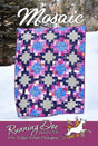 Mosaic Quilt Pattern Card by Running Doe Quilts for Villa Rosa Designs finished size 54" x 72"