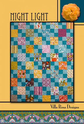 Night Light Quilt Pattern Card for Villa Rosa Designs finished size 36" x 45"