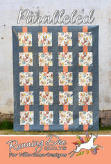 Paralleled Quilt Pattern Card by Running Doe Quilts for Villa Rosa Designs finished size 62" x 77"