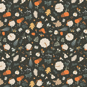 Pumpkin Spice Forage Shrubs by Simple Simon & Company C14992-Shrubs for Riley Blake Designs Sold in 1/2 yard increments