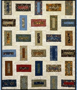 Planters Quilt Pattern Card by Sugar Pine Quilt Designs for Villa Rosa Designs finished size 60"x72"