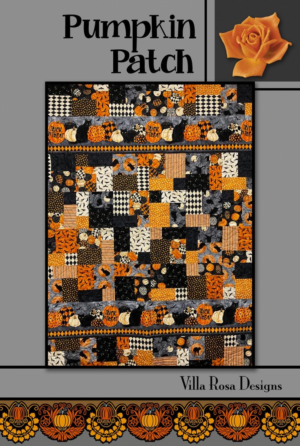 Pumpkin Patch Printed Pattern Villa Rosa Designs Size 54" x 72"