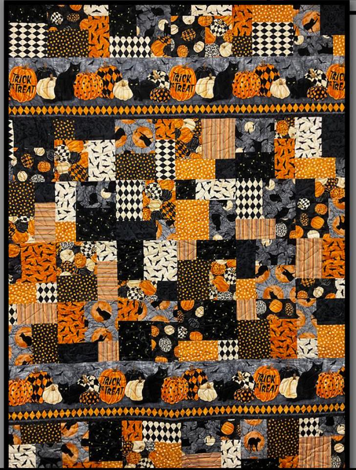 Pumpkin Patch Printed Pattern Villa Rosa Designs Size 54" x 72"