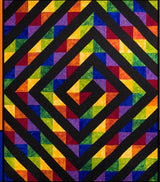 Rainbow Road Printed Pattern by Melissa Milligan for Villa Rosa Designs Size 60" x 70"