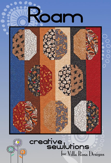 Roam Printed Pattern by Creative Sewlutions for Villa Rosa Designs Size 57" x 67"