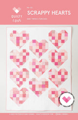 Scrappy Hearts Quilt Pattern QLP132 by Quilty Love 3 sizes available see 2nd photo