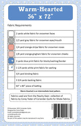 Warm-Hearted Printed Paper Pattern CQ214 by Cory Yoder for Coriander Quilts Finished Size: 56in x 72in