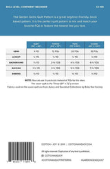 Garden Gems Printed Pattern Only CJ 105 by Cotton and Joy in five sizes