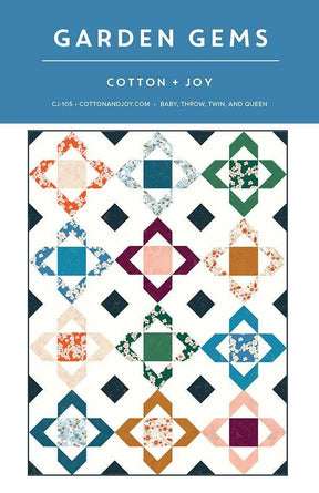 Garden Gems Printed Pattern Only CJ 105 by Cotton and Joy in five sizes