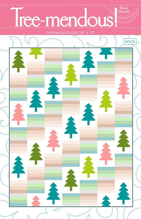 Tree-mendous! WS74 By Wendy Sheppard Printed Pattern Only Finished 56" x 72"