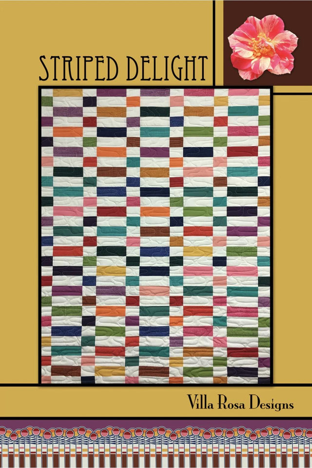 Striped Delight Printed Pattern for Villa Rosa Designs Size 48" x 60"