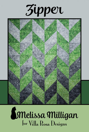 Zipper Printed Pattern by Melissa Milligan for Villa Rosa Designs Size 54" x 72"