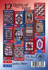 12 Quilts of Valor Printed Patterns for Villa Rosa Designs