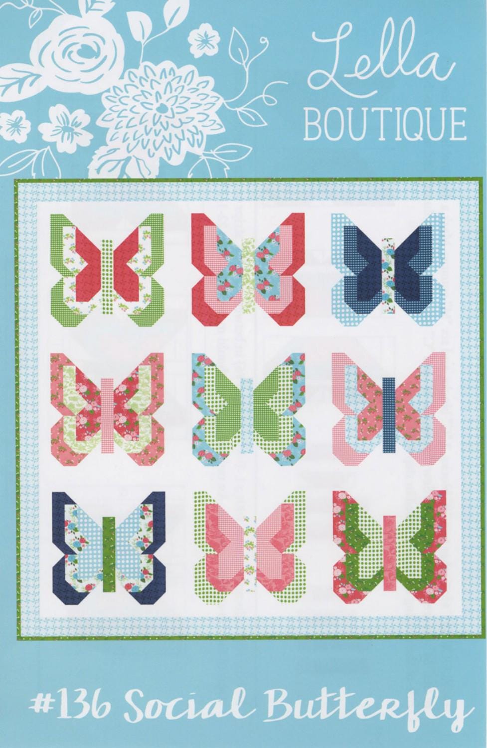 Social Butterfly Quilt Pattern LB136 by Vanessa Goertzen for Lella Boutique