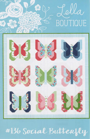 Social Butterfly Quilt Pattern LB136 by Vanessa Goertzen for Lella Boutique