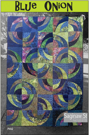 Blue Onion Quilt Pattern by Saginaw St Quilts, Finished Size 50" x 70"