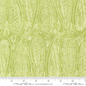a ruler with a green and white pattern on it