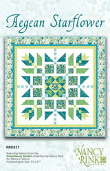 Aegean Starflower Quilt Pattern Only by Nancy Rink Designs, 57x57