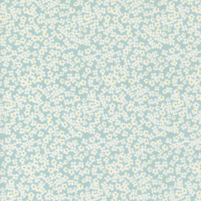 a blue and white background with yellow dots