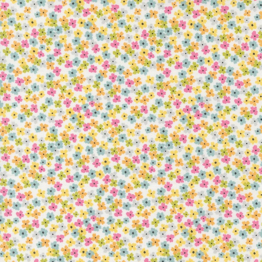 a white background with multicolored flowers on it
