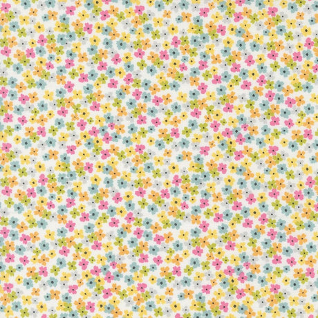a white background with multicolored flowers on it