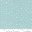 a ruler with a blue background with white polka dots