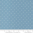 a blue background with white polka dots