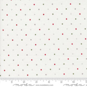 a white background with red and green dots