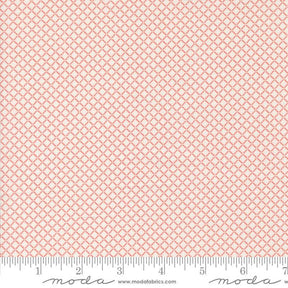 a ruler with a pink and white pattern on it