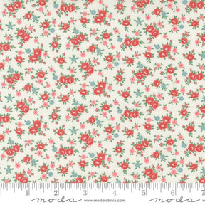 a white background with red and blue flowers