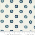 a blue and white flower pattern on a white background