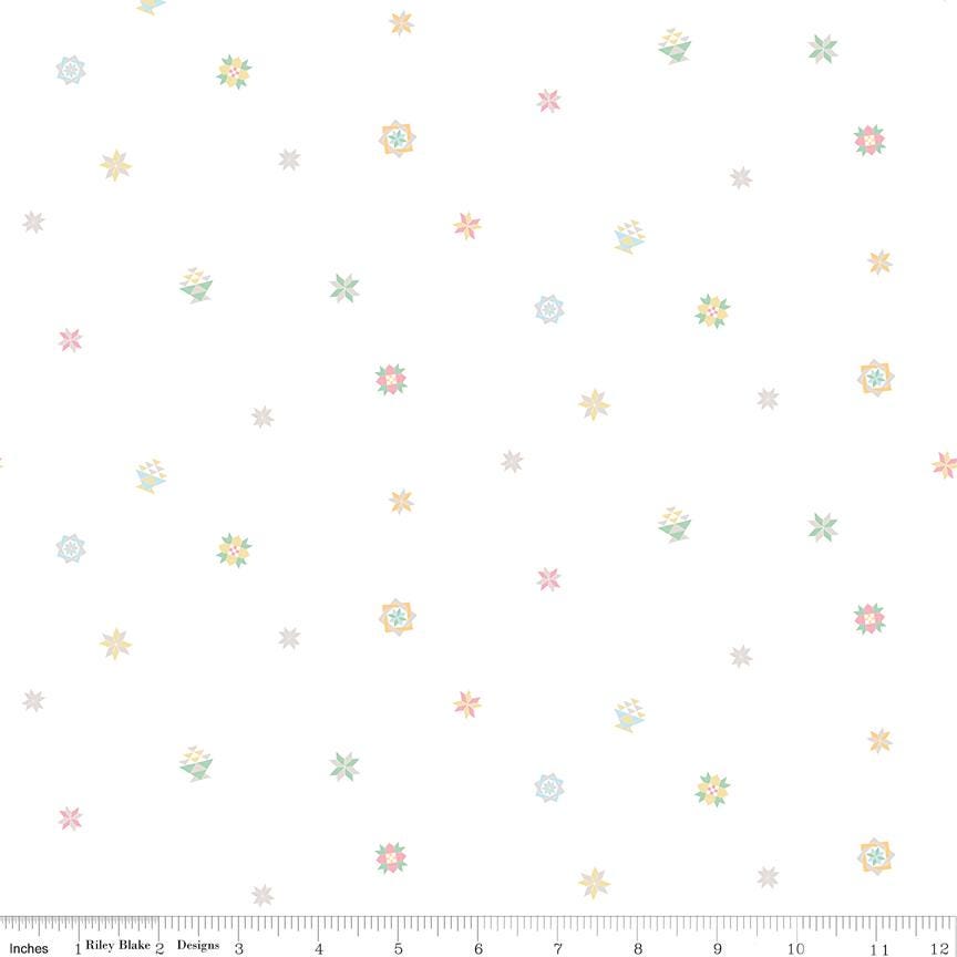 a white background with small flowers on it