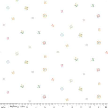 a white background with small flowers on it