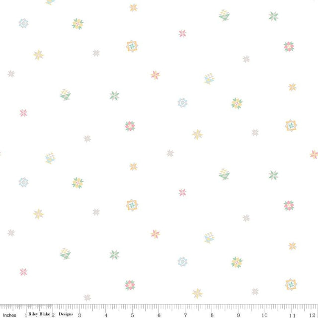 a white background with small flowers on it