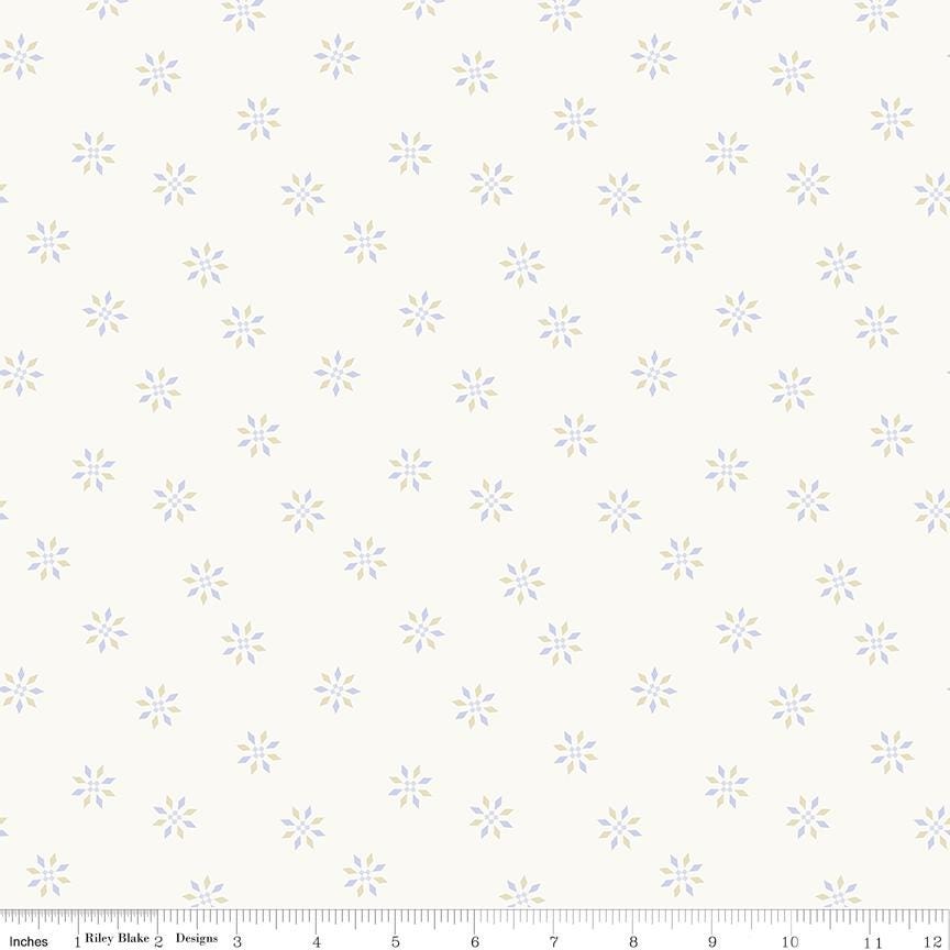 a white background with blue flowers on it