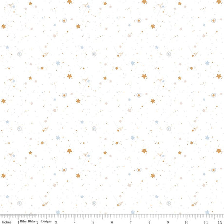 a white background with gold and blue stars