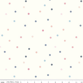 a white background with multicolored dots