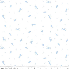 a white background with blue birds on it