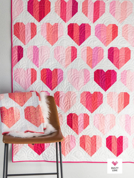 Infinite Hearts Quilt Pattern QLP138 by Quilty Love 5 sizes available see 2nd photo