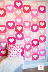Classic Hearts Quilt Pattern # QLP152 by Quilty Love 5 sizes available see 2nd photo