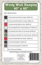Wooly Wall Hanging quilt pattern by Coriander Quilts CQ205 Quilt Size: 40" x 40"