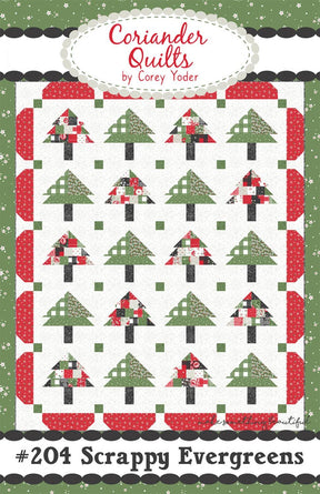 Scrappy Evergreens quilt pattern by Coriander Quilts CQ204 Quilt Size: 66" x 80"